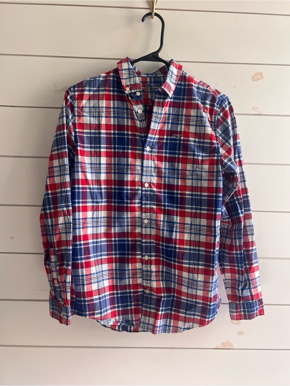 Vineyard Vines Red, Blue & White Plaid Button-Down Shirt